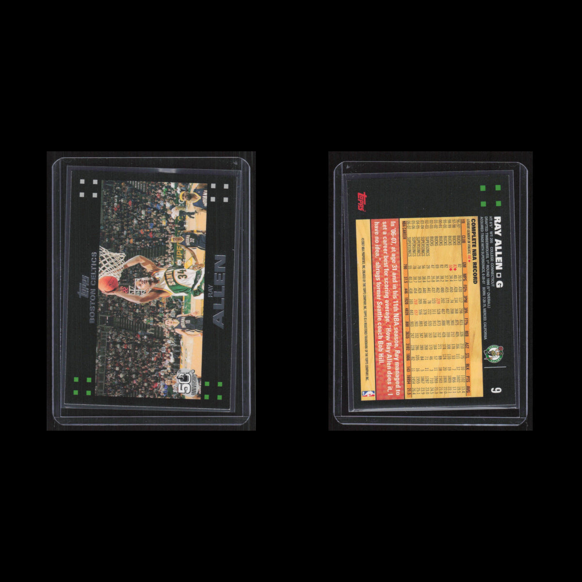Ray Allen #9 2007 Topps 50th Anniversary Boston Celtics Basketball Card NBA NM