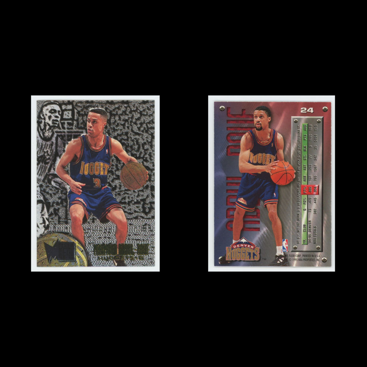 Mahmoud Abdul Rauf #24 1995 Fleer Metal Denver Nuggets Basketball Card NBA NM