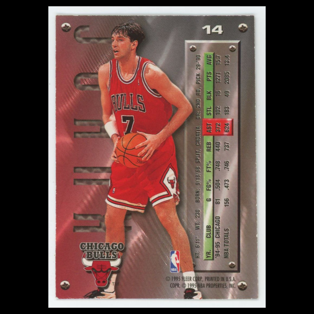 Toni Kukoc #14 1995 Fleer Metal Chicago Bulls Basketball Card NBA NM