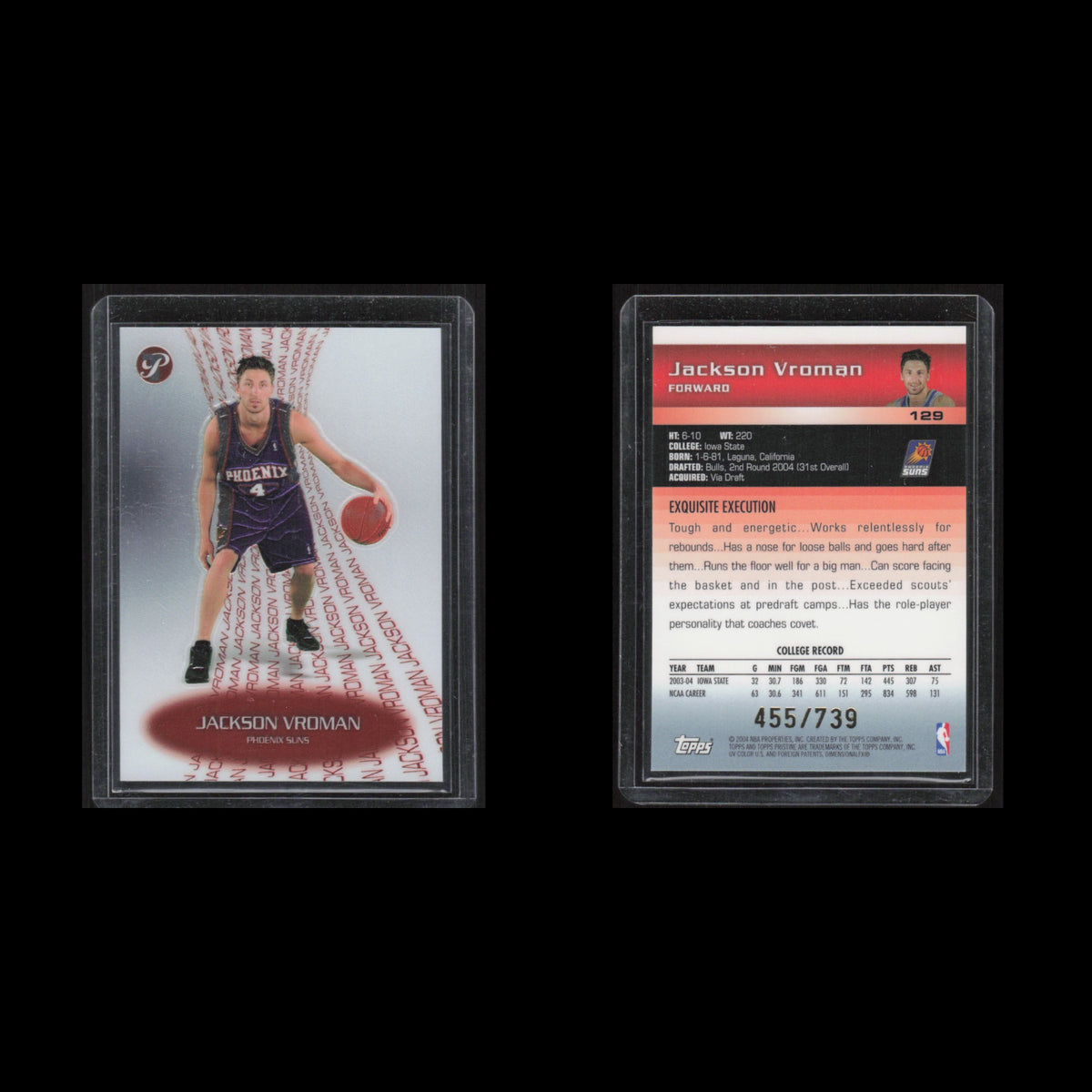 Jackson Vroman /739 #129 2004 Topps Pristine Phoenix Suns Basketball Card NBA NM