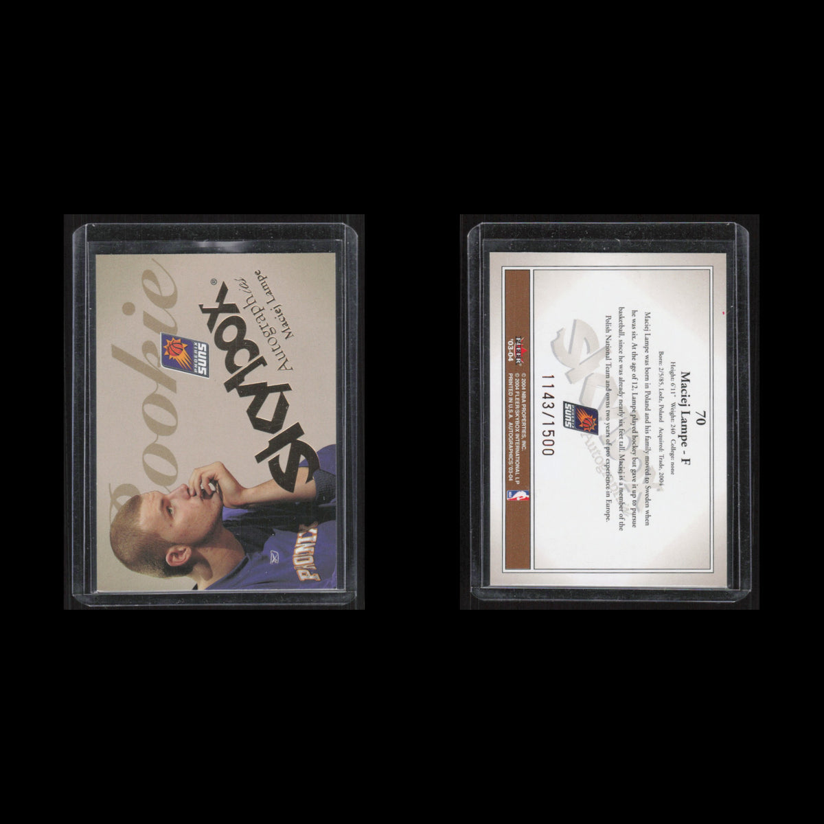 Maciej Lampe Rookie /1500 #70 2003 SkyBox Autographics Phoenix Suns Basketball