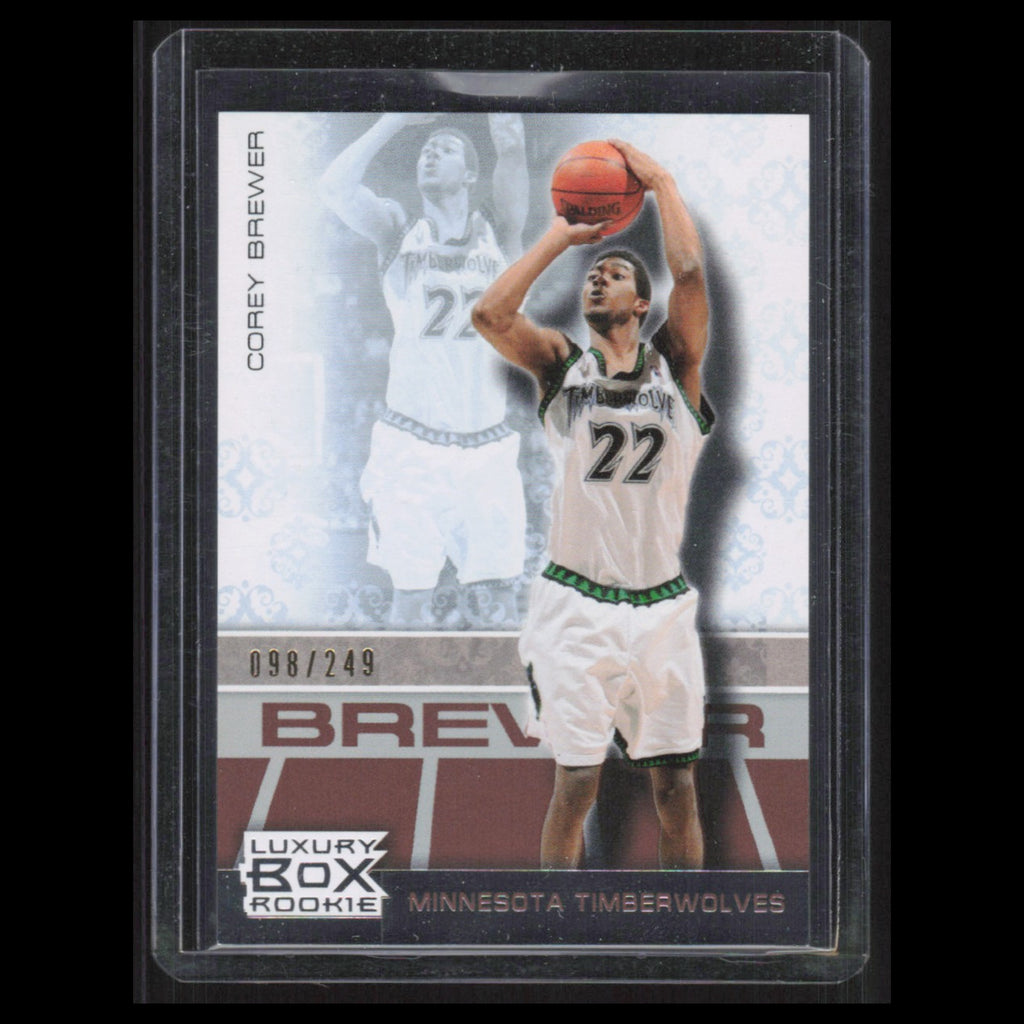Corey Brewer Rookie /249 #60 2008 Topps Luxury Box Minnesota Timberwolves Card