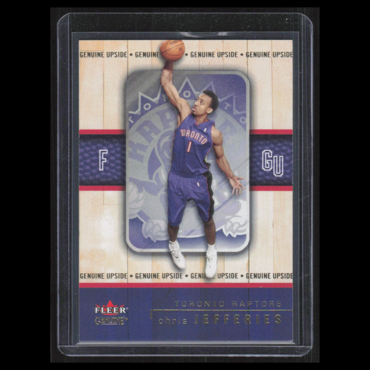 Chris Jefferies Rookie #128 2002 Fleer Genuine Toronto Raptors Basketball Card