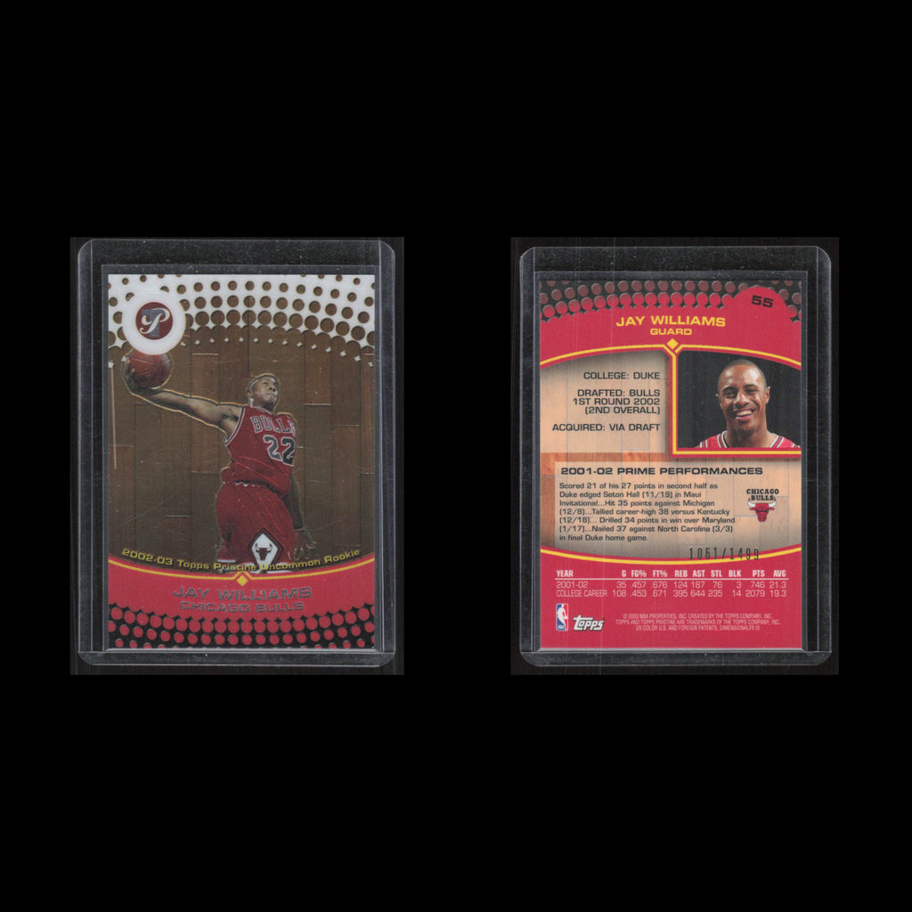 Jay Williams /1499 #55 2002 Topps Pristine Chicago Bulls Basketball Card NBA NM