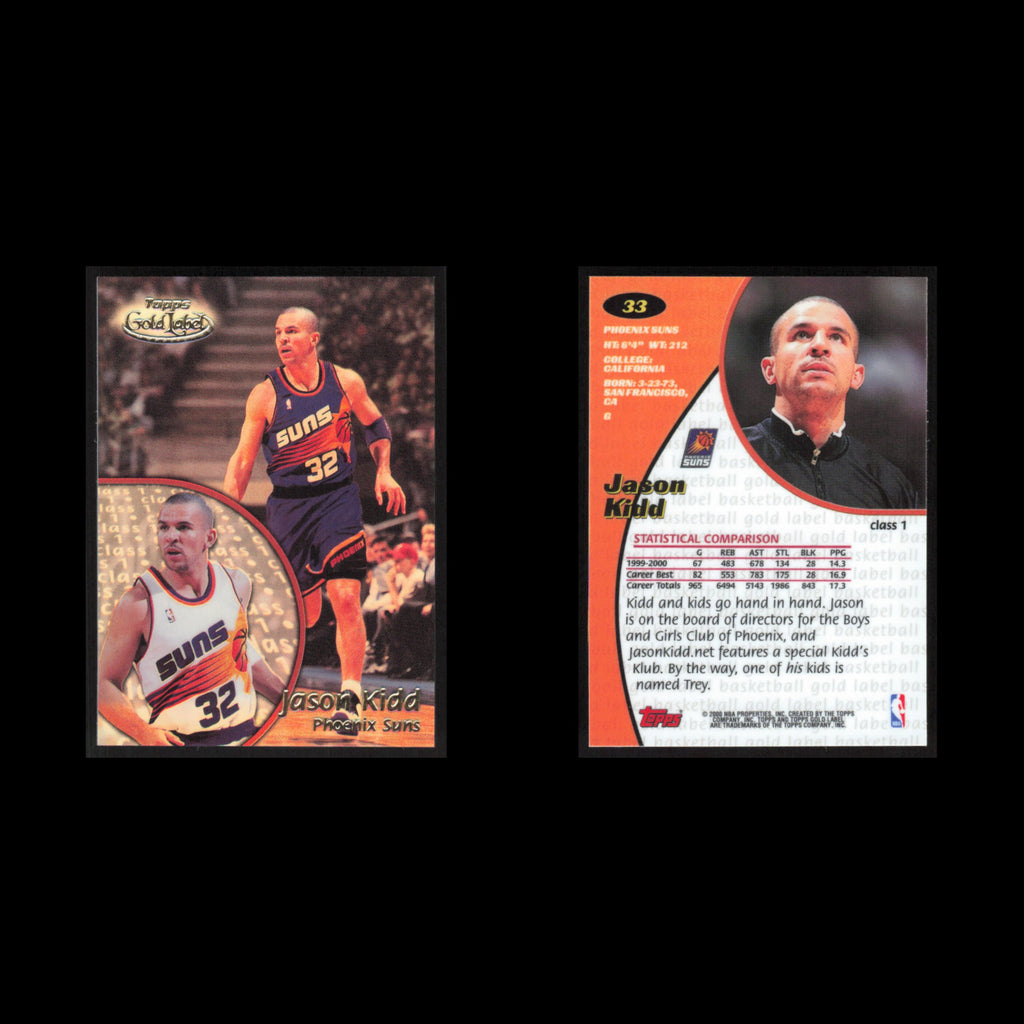 Jason Kidd #33 2000 Topps Gold Label Phoenix Suns Basketball Card NBA NM