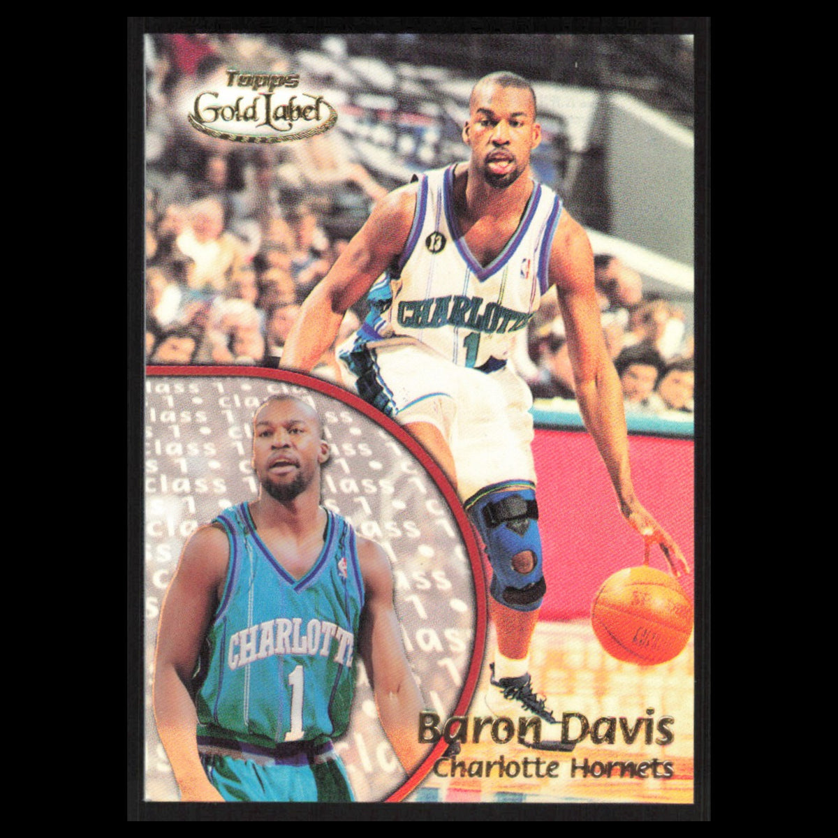 Baron Davis #72 2000 Topps Gold Label Charlotte Hornets Basketball Card NBA NM