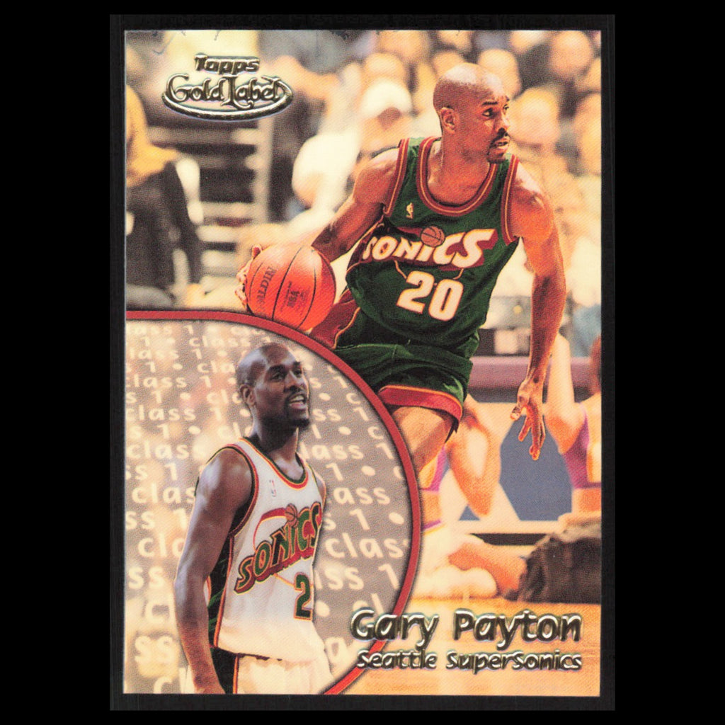 Gary Payton #55 2000 Topps Gold Label Seattle SuperSonics Basketball Card NBA NM