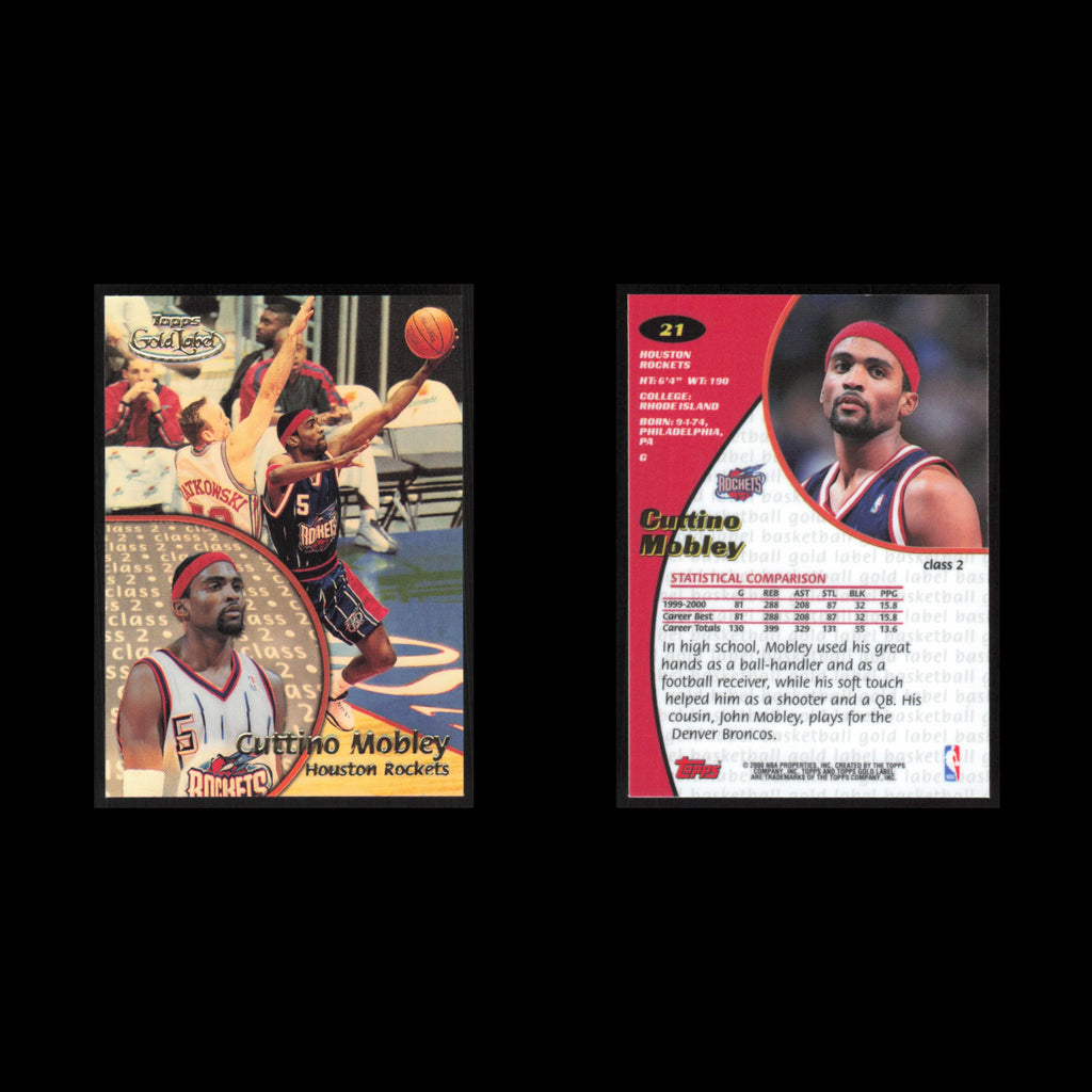 Cuttino Mobley #21 2000 Topps Gold Label Houston Rockets Basketball Card NBA NM