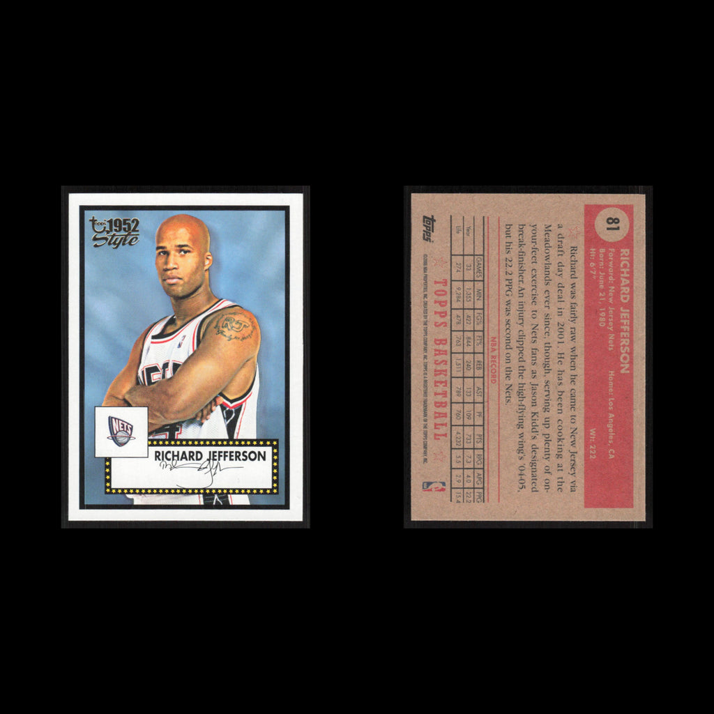Richard Jefferson #81 2005 Topps 1952 Style New Jersey Nets Basketball Card NBA
