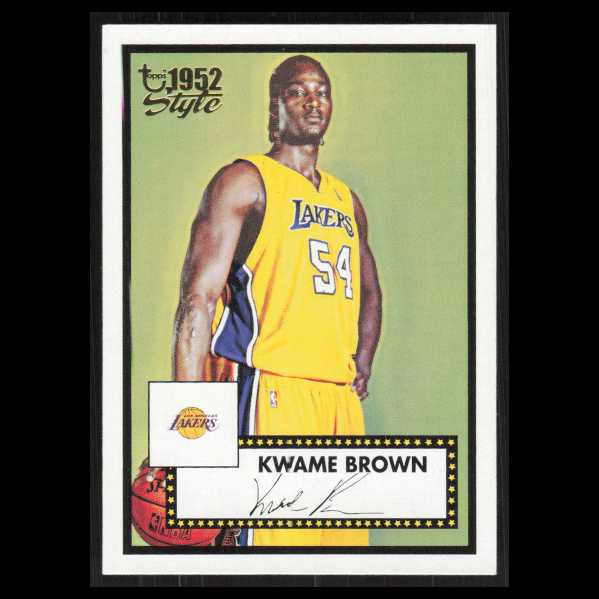 Kwame Brown #116 2005 Topps 1952 Style Los Angeles Lakers Basketball Card NBA NM