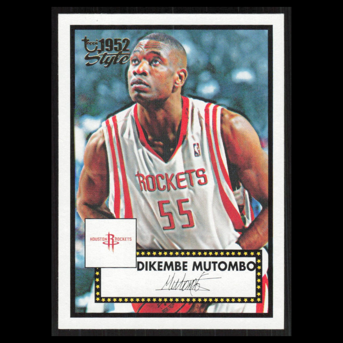 Dikembe Mutombo #71 2005 Topps 1952 Style Houston Rockets Basketball Card NBA NM
