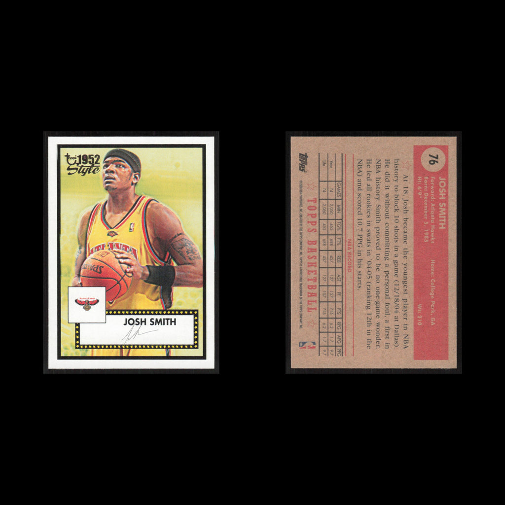 Josh Smith #76 2005 Topps 1952 Style Atlanta Hawks Basketball Card NBA NM
