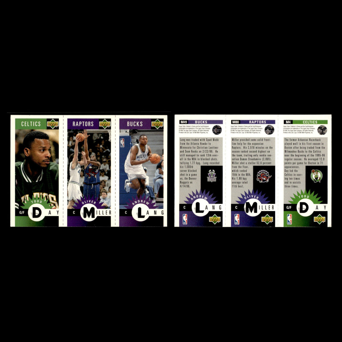 Andrew Lang/Oliver Miller/Todd Day #M49/M80/M4 1996 Upper Deck Mini Basketball