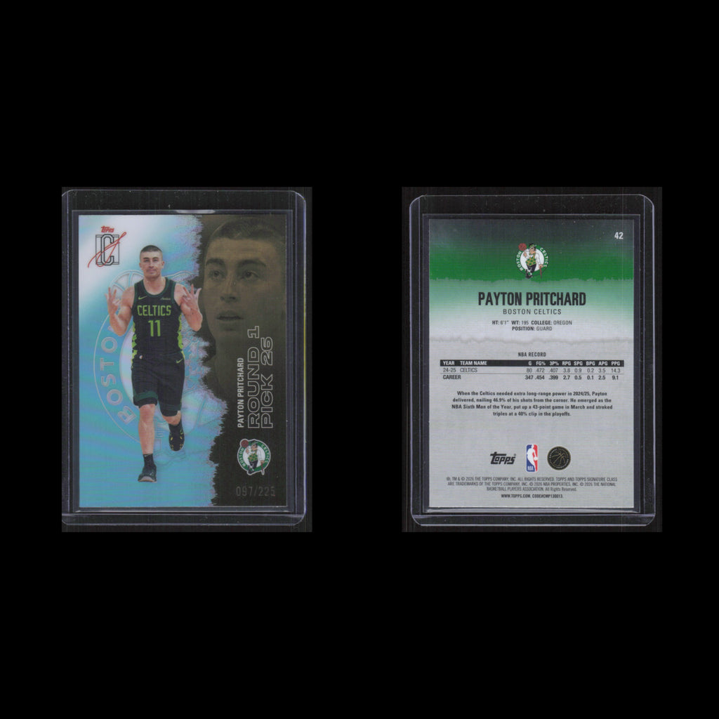 Payton Pritchard /225 #42 2025 Topps Signature Class Boston Celtics Basketball