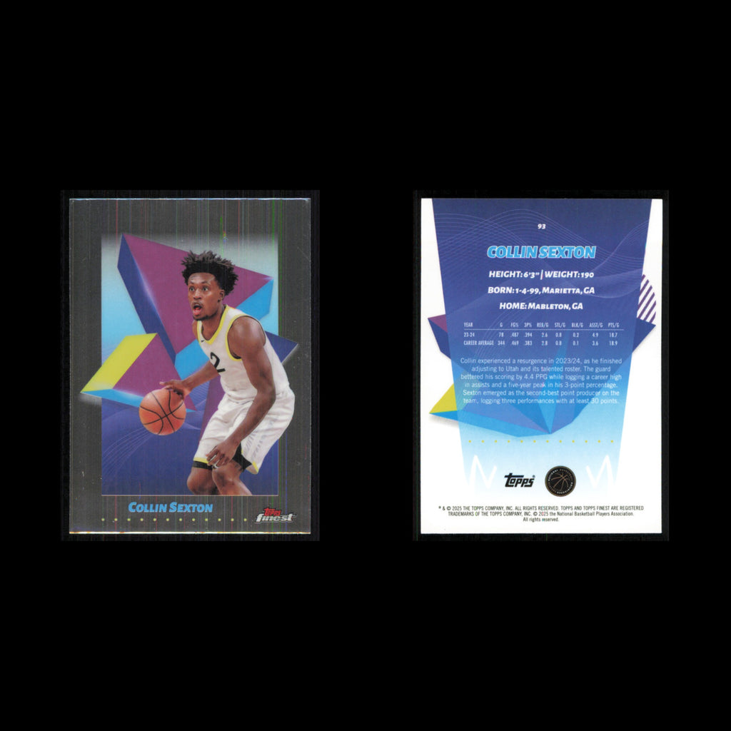 Collin Sexton #93 2024 Topps Finest Utah Jazz Basketball Card NBA NM