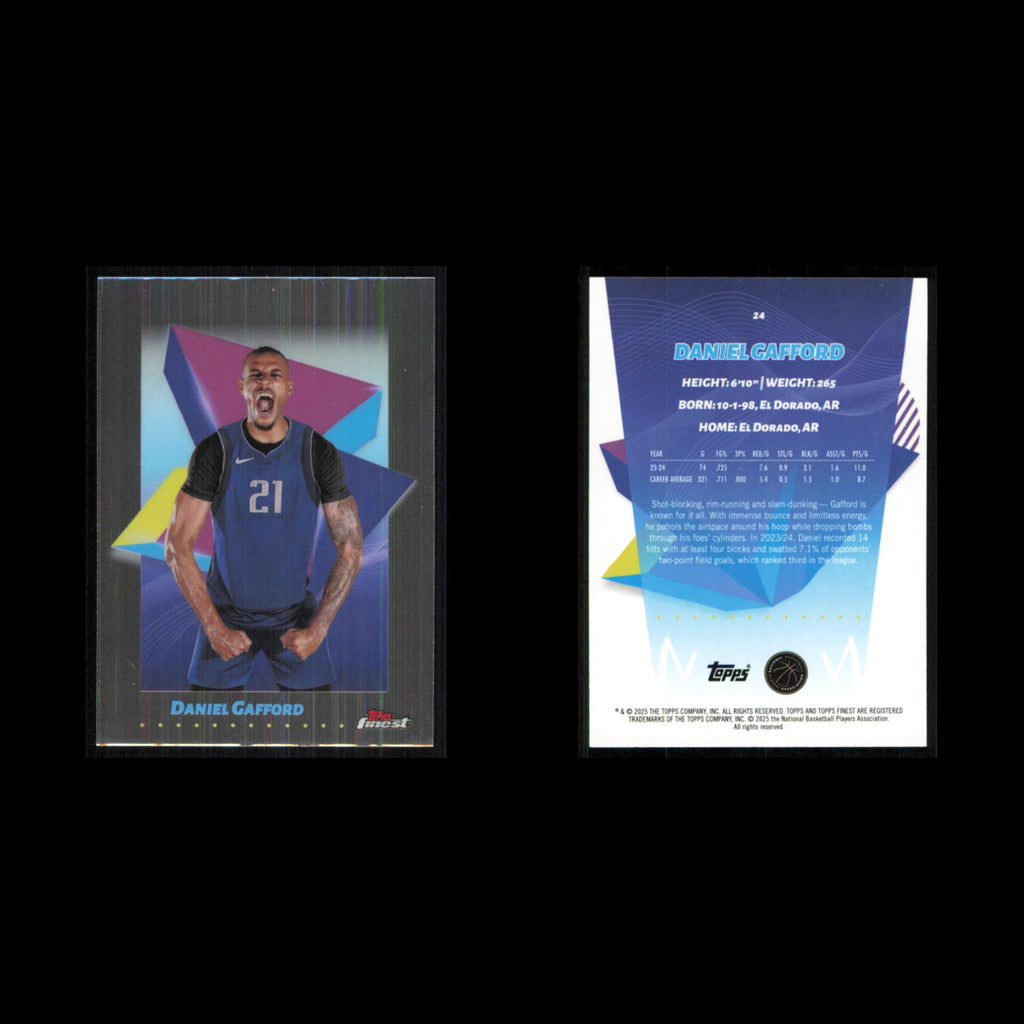 Daniel Gafford #24 2024 Topps Finest Dallas Mavericks Basketball Card NBA NM