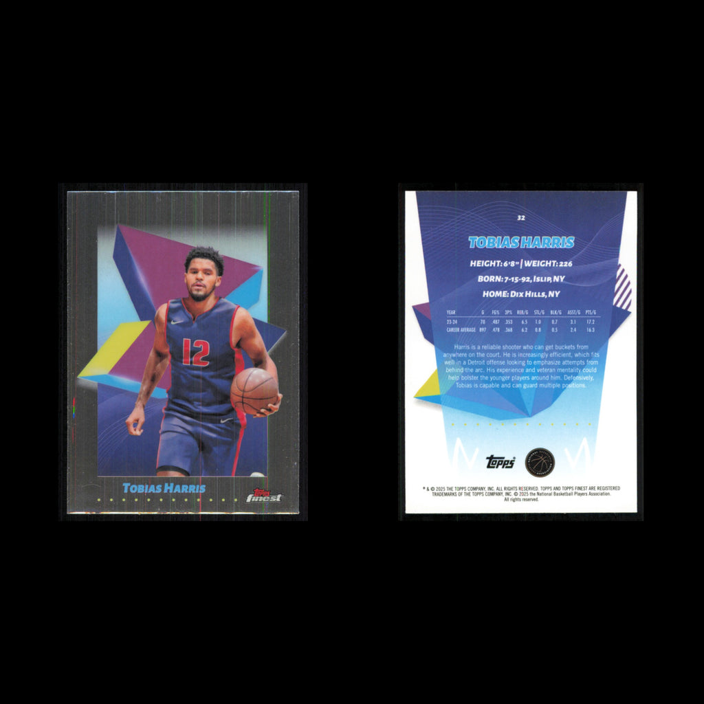 Tobias Harris #32 2024 Topps Finest Detroit Pistons Basketball Card NBA NM