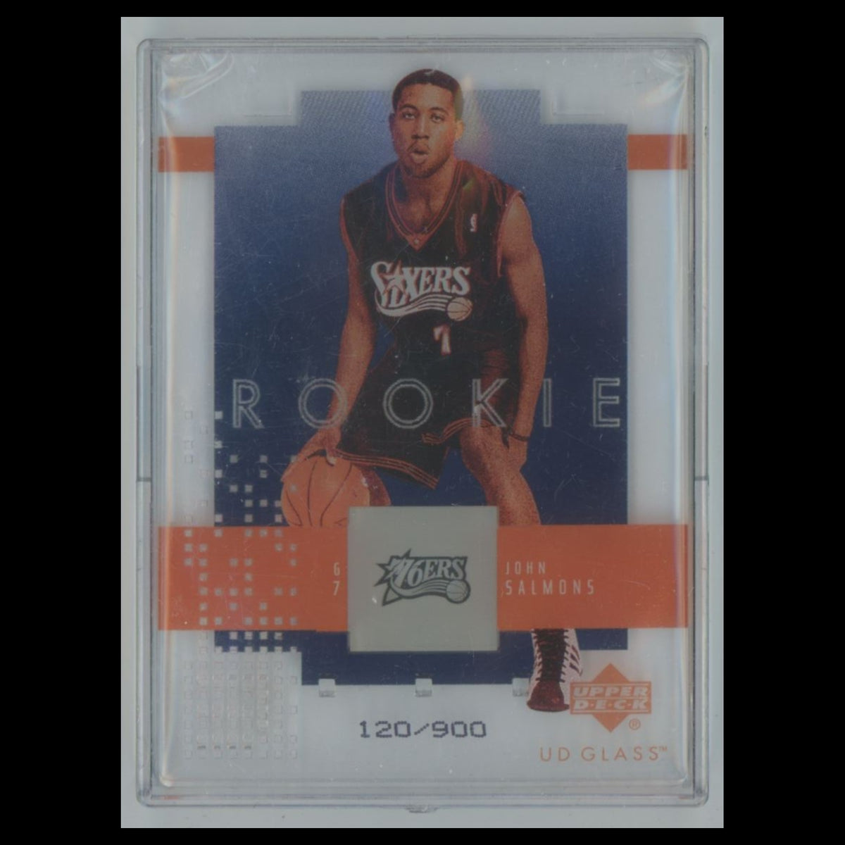 John Salmons Rookie /900 #136 2002 Upper Deck UD Glass Philadelphia 76ers Card
