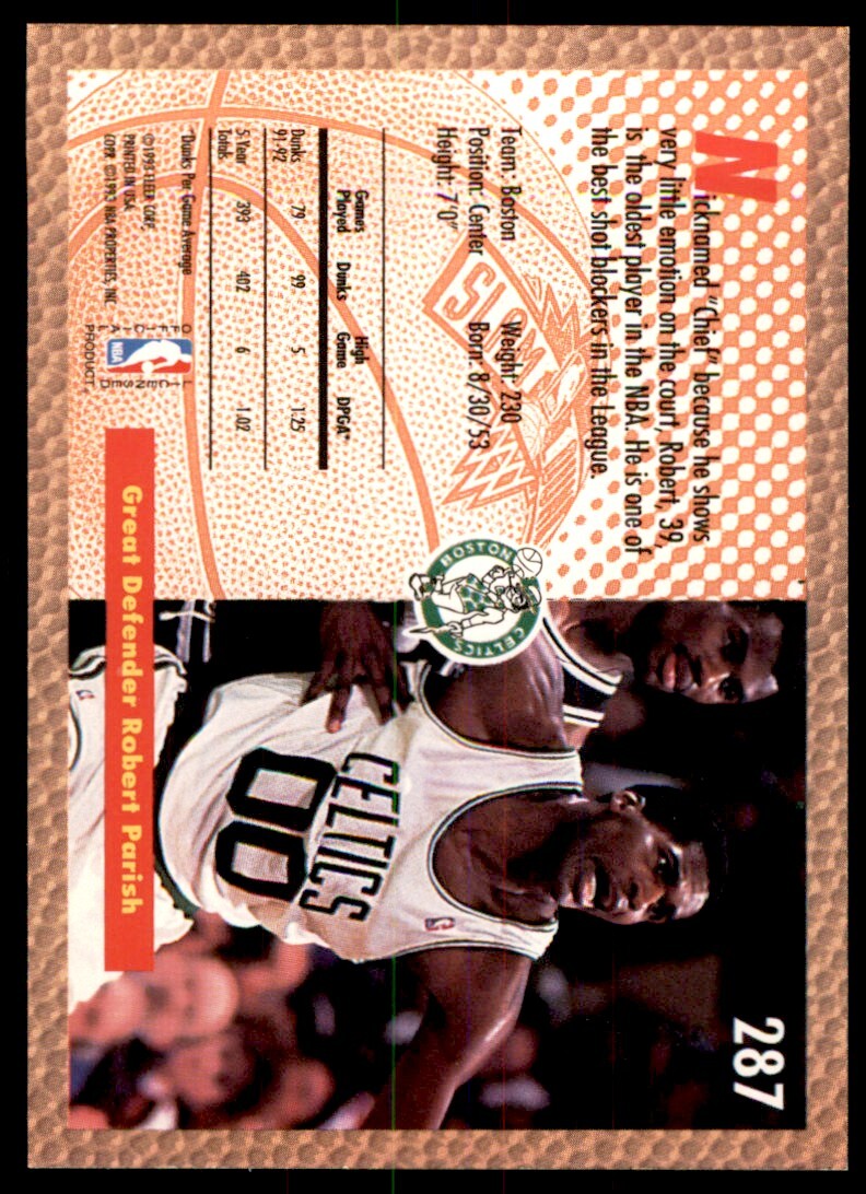 1992-93 Fleer Robert Parish . Boston Celtics #287
