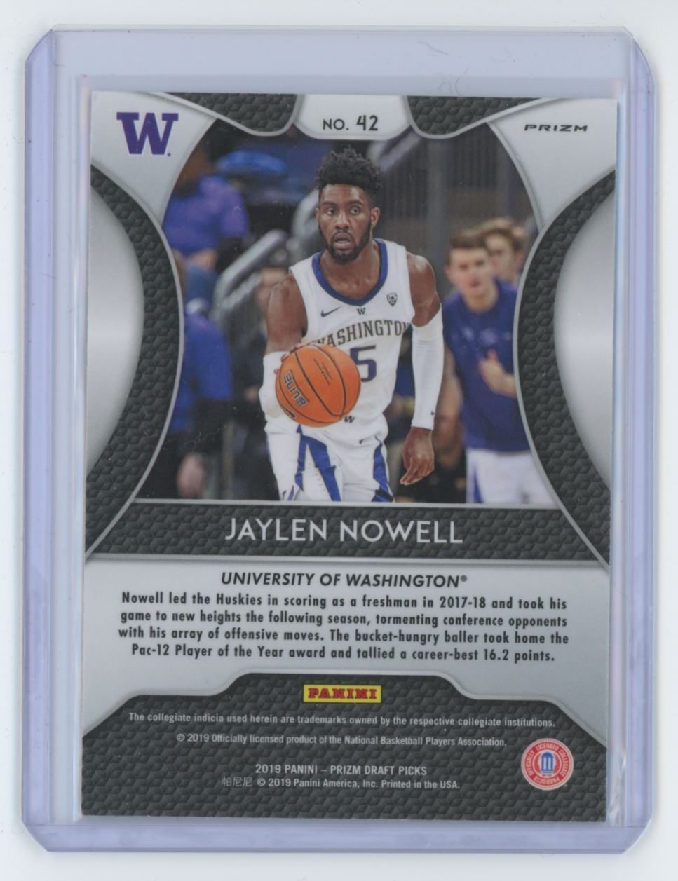 2019-20 Panini Prizm Draft Picks Green Prizm Jaylen Nowell Rookie Basketball