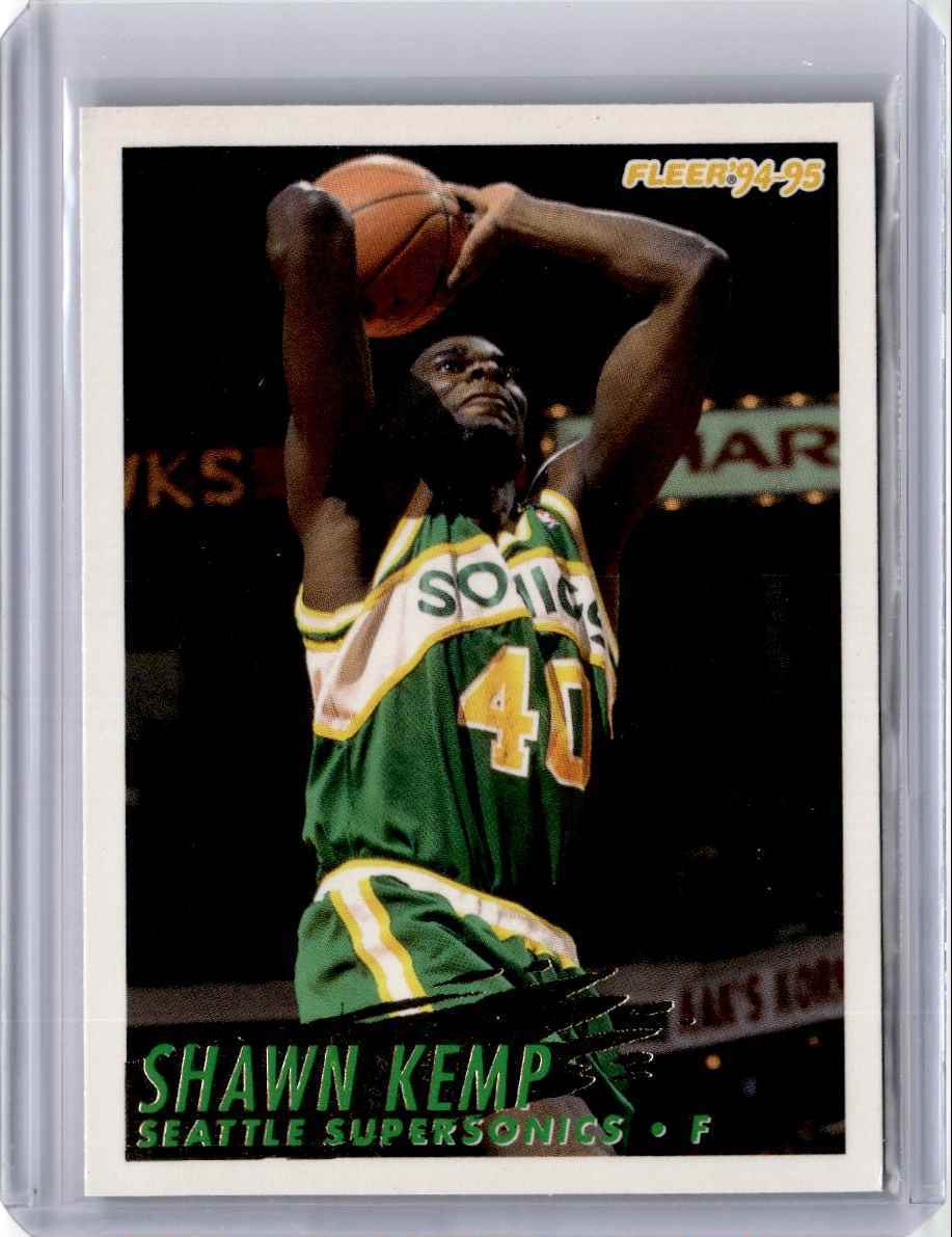 1994-95 Fleer Shawn Kemp Basektball Card Seattle SuperSonics #213