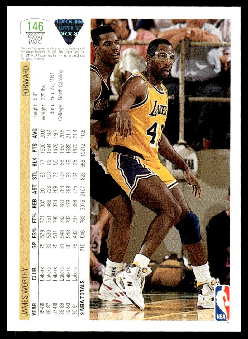 1991-92 Upper Deck James Worthy Los Angeles Lakers #146