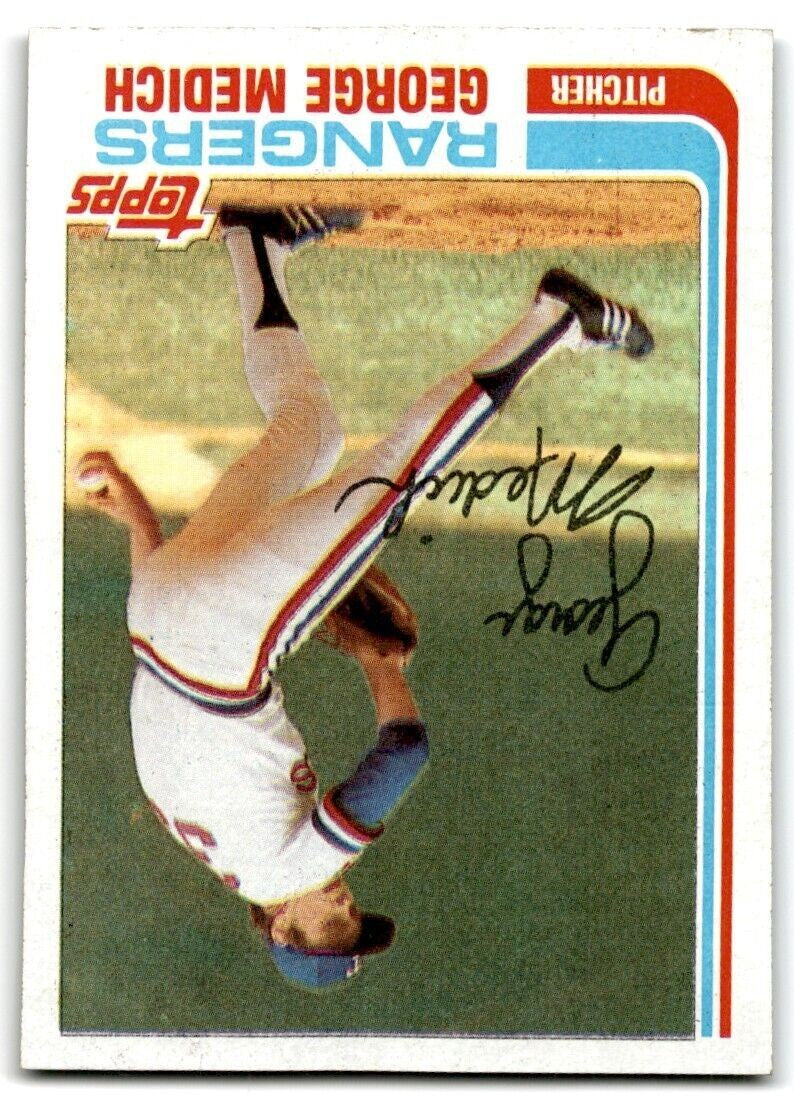 1982 Topps George Medich Texas Rangers #78