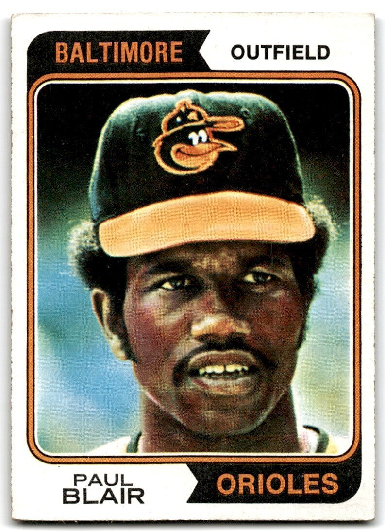 1974 Topps Paul Blair . Baltimore Orioles #92