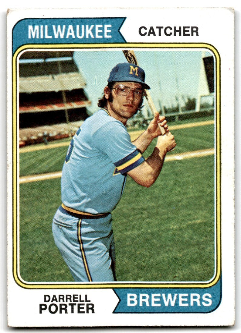 1974 Topps Darrell Porter . Milwaukee Brewers #194