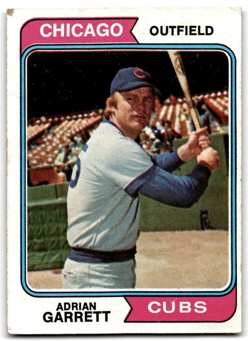 1974 Topps Adrian Garrett . Chicago Cubs #656