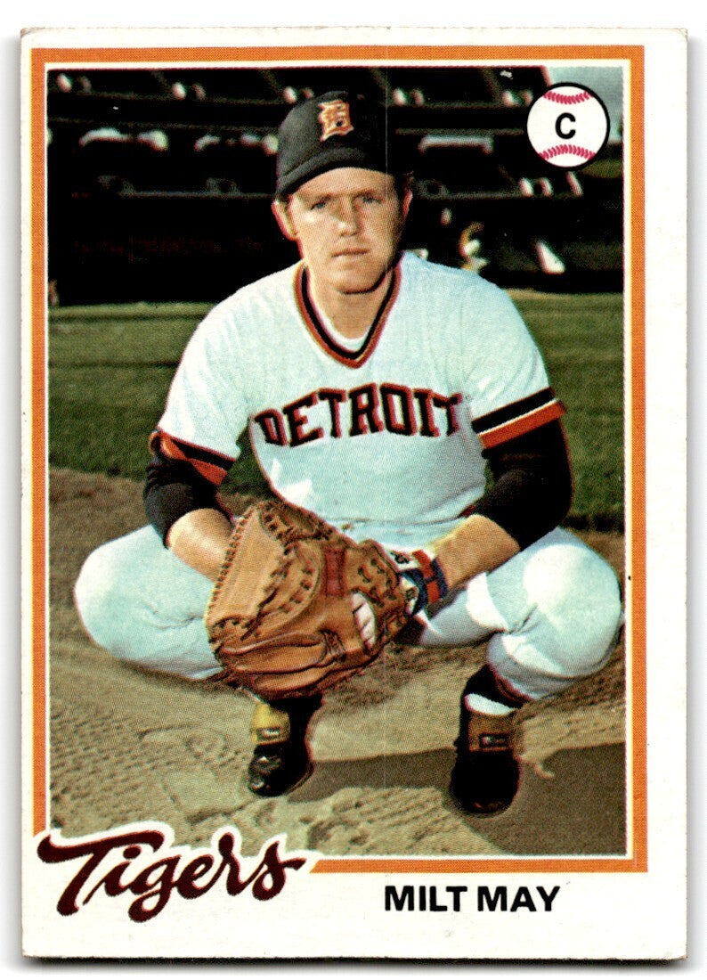 1978 Topps Milt May . Detroit Tigers #176
