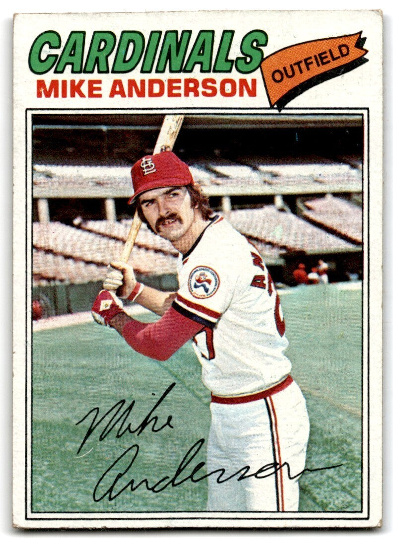 1977 Topps Mike Anderson . St. Louis Cardinals #72