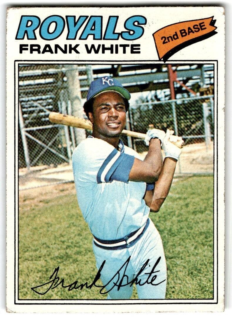 1977 Topps Frank White . Kansas City Royals #117
