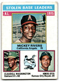 1976 Topps Mickey Rivers/Claudell Washington/Amos Otis . California