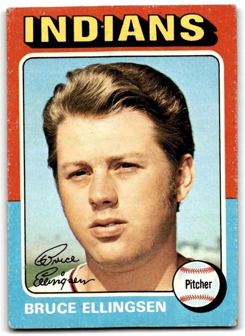 1975 Topps Bruce Ellingsen Rookie . Cleveland Indians #288