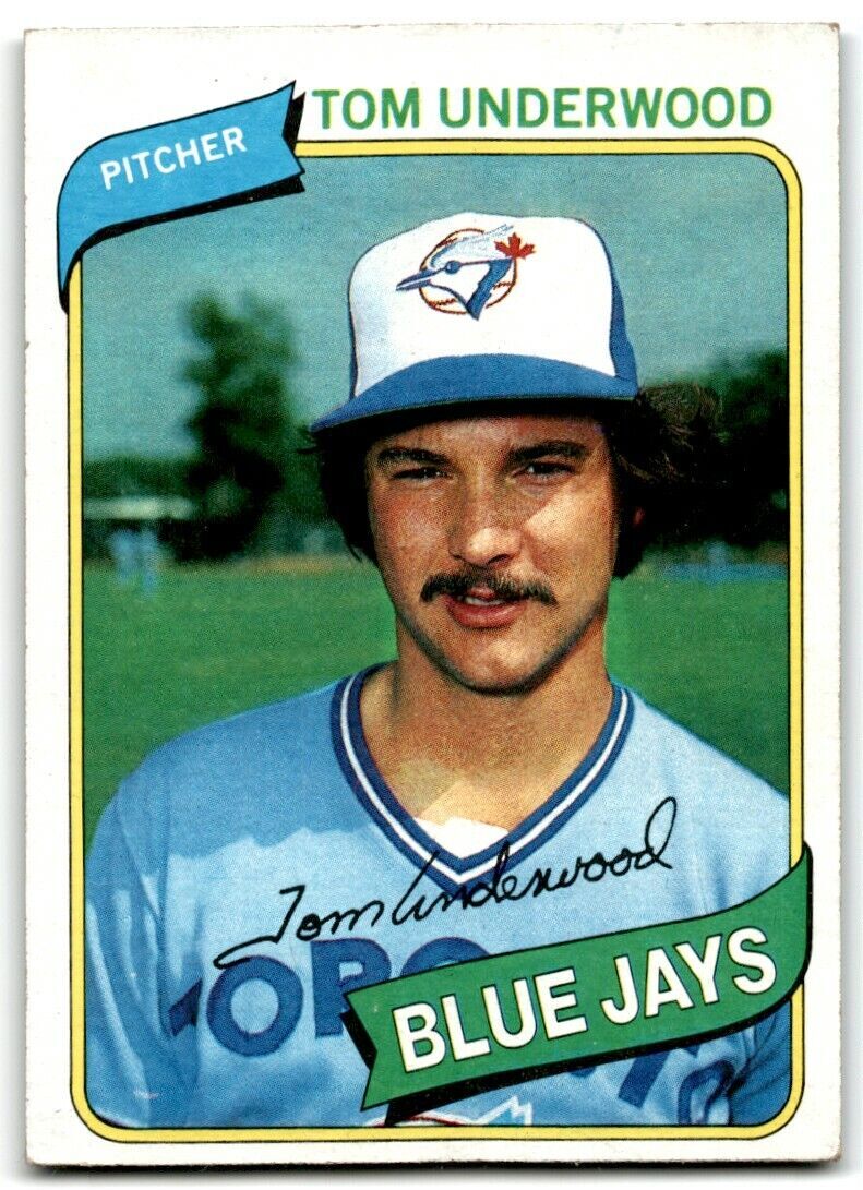 1980 Topps Tom Underwood . Toronto Blue Jays #324