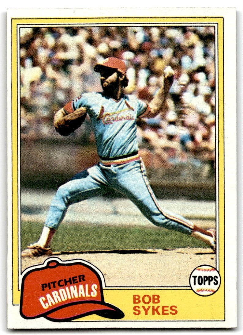 1981 Topps Bob Sykes . St. Louis Cardinals #348