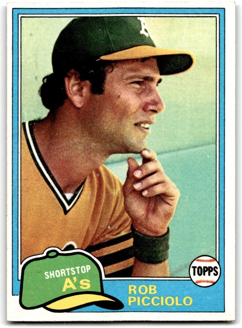 1981 Topps Rob Picciolo . Oakland Athletics #604
