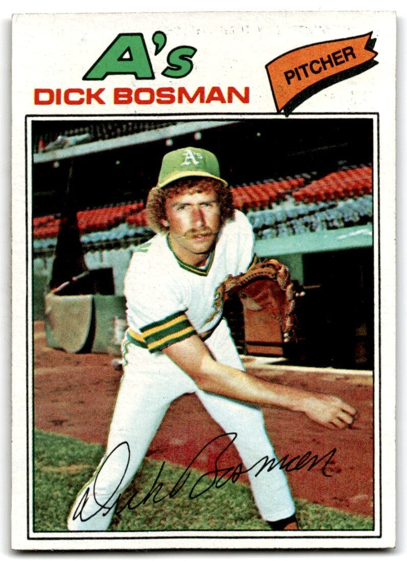 1977 Topps Dick Bosman . Oakland Athletics #101