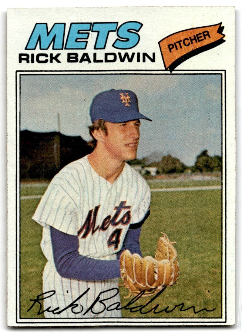 1977 Topps Rick Baldwin . New York Mets #587