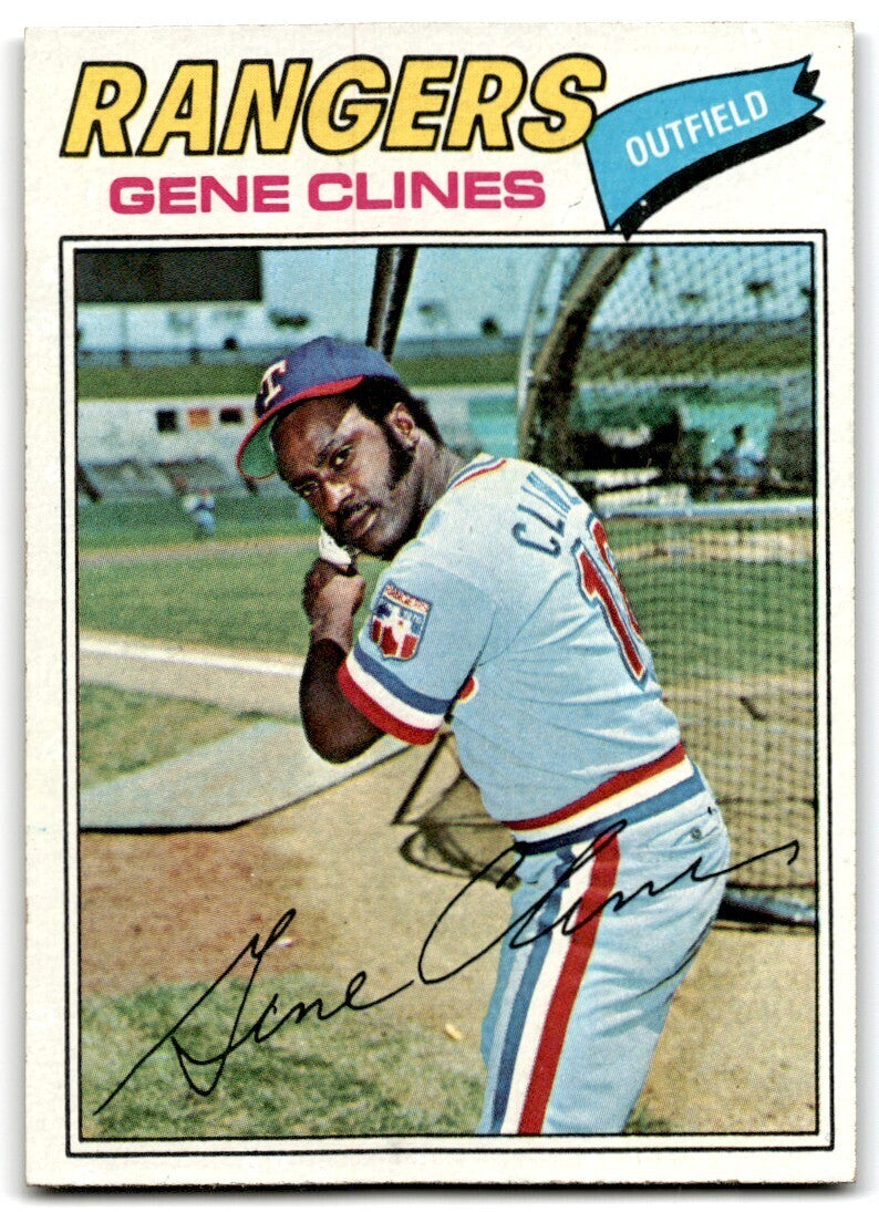1977 Topps Gene Clines . Texas Rangers #237
