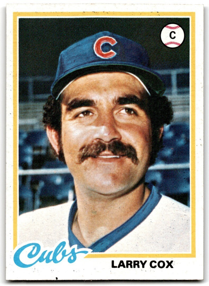 1978 Topps Larry Cox . Chicago Cubs #541
