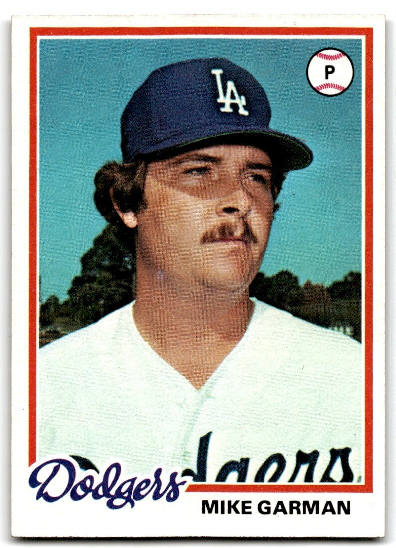 1978 Topps Mike Garman . Los Angeles Dodgers #417