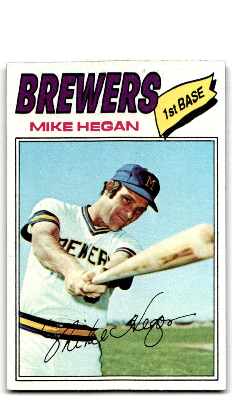1977 Topps Mike Hegan . Milwaukee Brewers #507