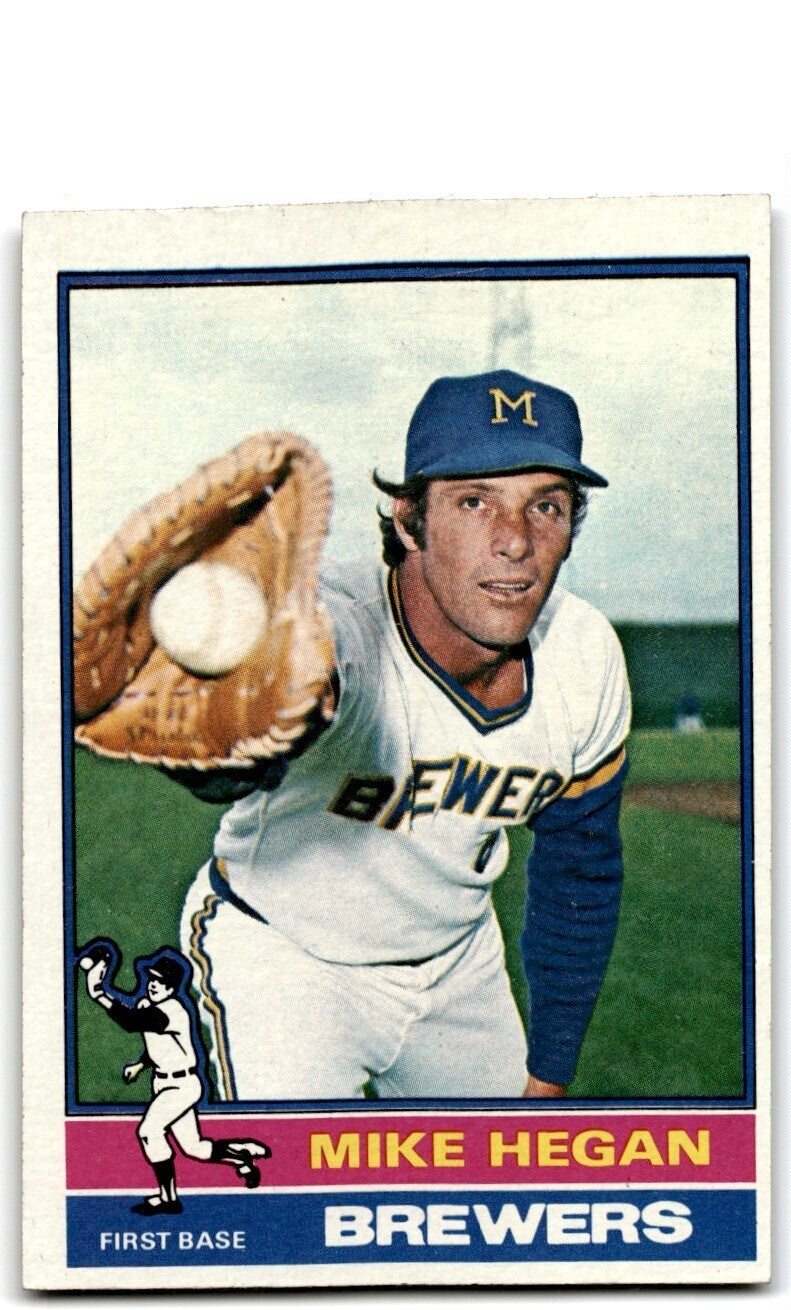 1976 Topps Mike Hegan . Milwaukee Brewers #377
