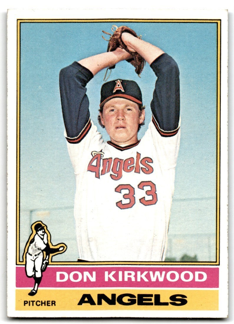 1976 Topps Don Kirkwood Rookie . California Angels #108