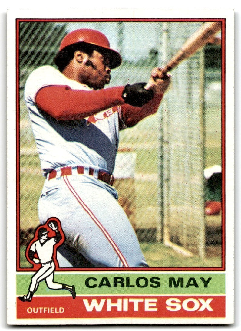 1976 Topps Carlos May . Chicago White Sox #110