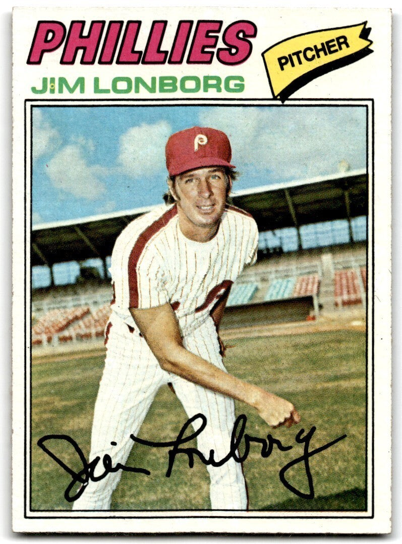 1977 Topps Jim Lonborg . Philadelphia Phillies #569