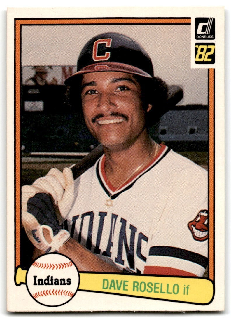 1982 Donruss Dave Rosello . Cleveland Indians #617