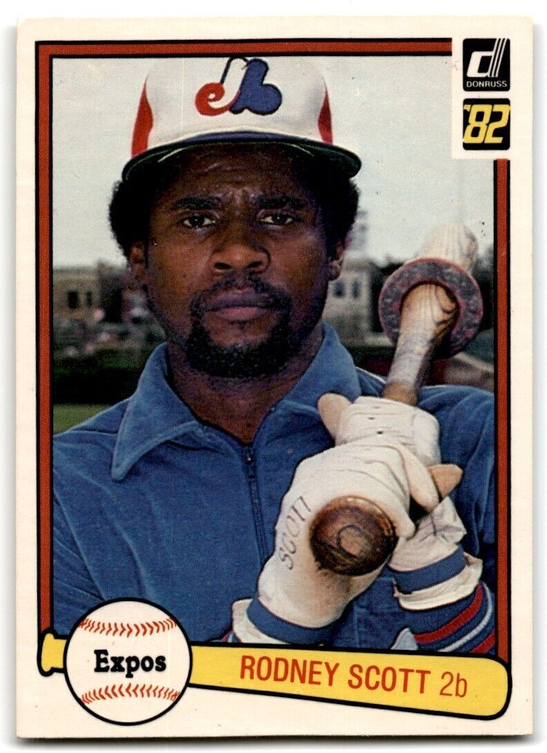 1982 Donruss Rodney Scott . Montreal Expos #240